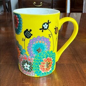 Vintage Floral Pylones Bone China Coffee Tea Mug Cup